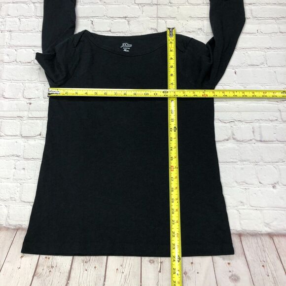 J. Crew Women Cotton Slub Tee T-Shirt Top Size Extra Small XS Black B254 -3 - Picture 2 of 13